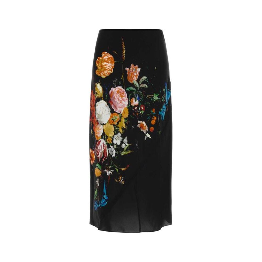 Dries Van Noten Women Black Satin Skirt - Picture 1 of 2